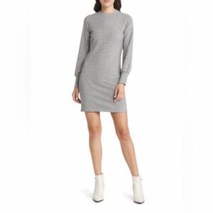 Steve Madden Gray Mock Neck
Long Sleeve Sweater Dress